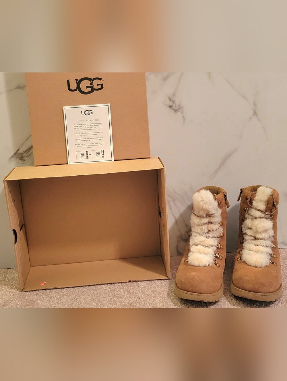 UGG Viki Suede Boots Chestnut Size 4 - Picture 10 of 10